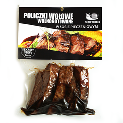 Wolno gotowane policzki wołowe w sosie pieczeniowym 400g