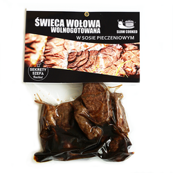 Wolno gotowana świeca wołowa w sosie pieczeniowym 400g
